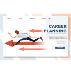 Man Running Super Fast Career Planning Concept