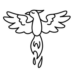 Simple Flying Stroke Phoenix Bird