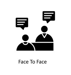 Face To Face Solid Icons Simple Stock Il