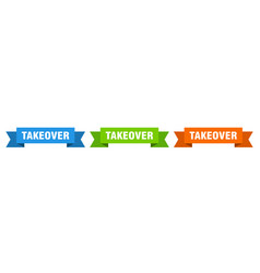 Takeover Ribbon Isolated Paper Sign