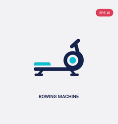 Two Color Rowing Machine Icon From Gym