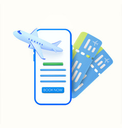 3d Smartphone Airplane Flight Tickets Book Now