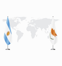 Argentina And Republic Of Cyprus Flags For