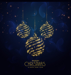 Blue Christmas Holiday Background With Hanging