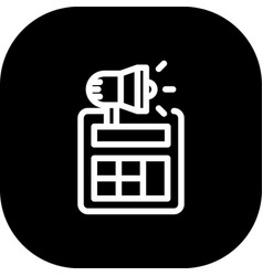 Budget Marketing Icon With Black Filled Line