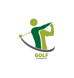 Man Playing Golf Logo