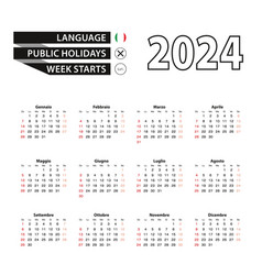 2024 Calendar In Italian Language Week Starts