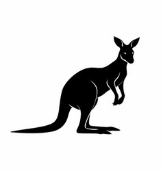 Kangaroo Full Black Silhouette B