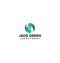 Minimalist Flat Design Jade Green Logo Design