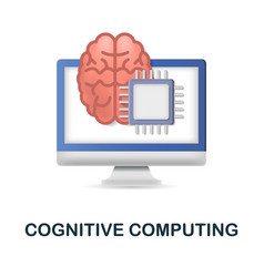 Cognitive Computing Icon 3d From Fintech