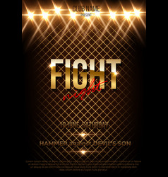 Fight Night Poster Template With Text Space