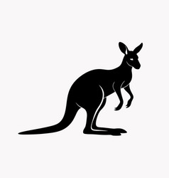 Kangaroo Full Black Silhouette C