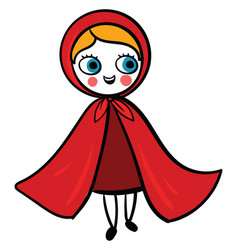 Little Red Riding Hood On White Background