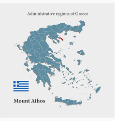 Map Greece County Mount Athos