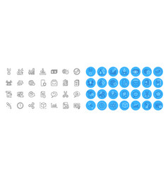 Recovery Data Handout And Package Size Line Icons