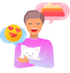 Cat Owner Or Pet Sitter Portrait Icon