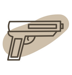 Criminal Gun On A White Background