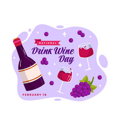 National Drink Wine Day On February With Glass