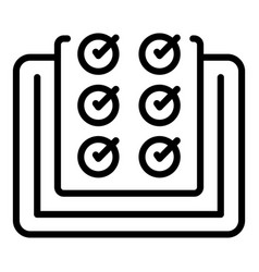 Online To Do List Icon Outline Digital