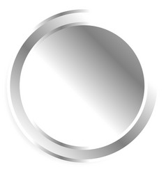 Blank metal badge emblem icon metallic circle Vector Image