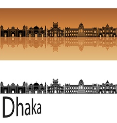 Dhaka Skyline In Orange