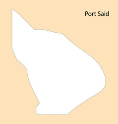 High Quality Map Of Port Said Is A Region Of Egypt