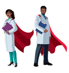 Indian Doctor Superheroes On White