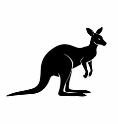 Kangaroo Full Black Silhouette E