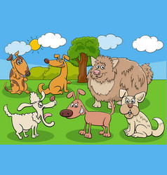 Cartoon Dogs And Puppies Animal Characters Group