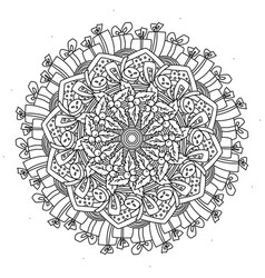 Christmas Outline Mandala Holiday Coloring Page