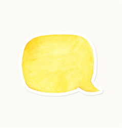 Hand Drawn Yellow Speech Bubble Sticker