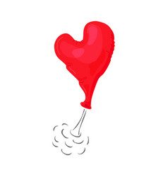 Heart Balloon Deflates Flies Away Scientific