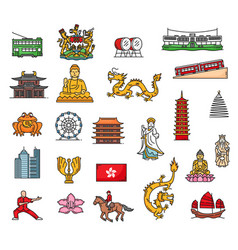 Hong Kong Landmarks And Travel Icons