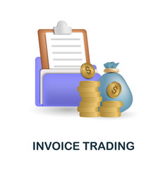 Invoice Trading Icon 3d From Fintech Collection