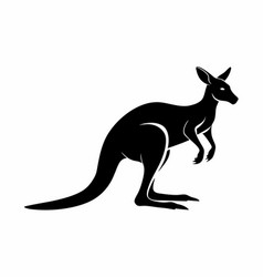 Kangaroo Full Black Silhouette F