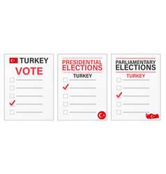 Turkey Elections Voting Ballot Mockup