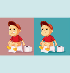 Baby Boy Before And After Treating Constipation