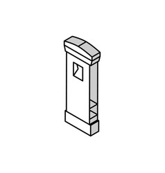 Postbox Construction Isometric Icon