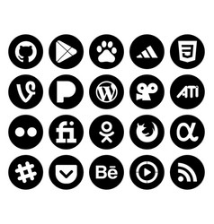 20 Social Media Icon Pack Including App Net