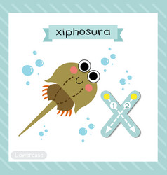 Letter X Lowercase Tracing Xiphosura