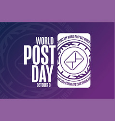 World Post Day October Holiday Concept