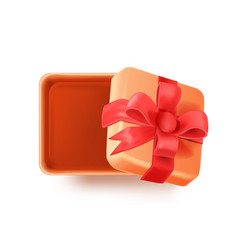 3d Orange Gift Box Top View Giftbox