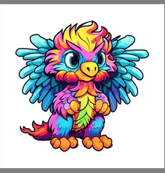 Griffin Colorful Watercolor Cartoon Kawaii