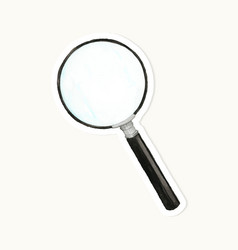 Hand Drawn Black Magnifying Glass Sticker