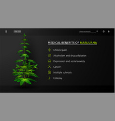 Medical Benefits Marijuana Black Poster