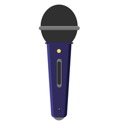 Purple Mic On A White Background