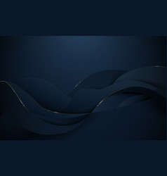 Abstract 3d wave pattern luxury dark blue Vector Image