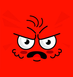 Angry smiley emoticon Royalty Free Vector Image