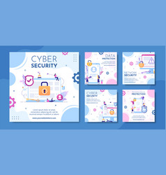 Cyber Security Social Media Post Template Hand