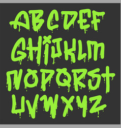 Graffiti Melt Style Alphabet